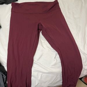 Lululemon Athletica Burgundy Capris